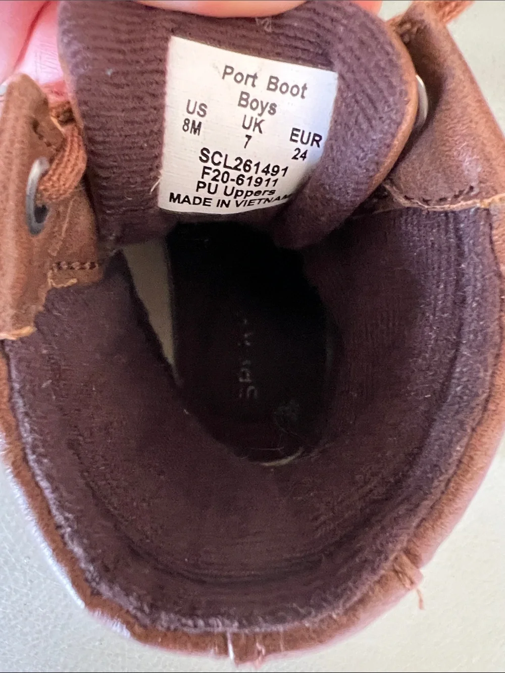 Sperry Kids Brown and Dark Brown Lace-Up Rain Boots
